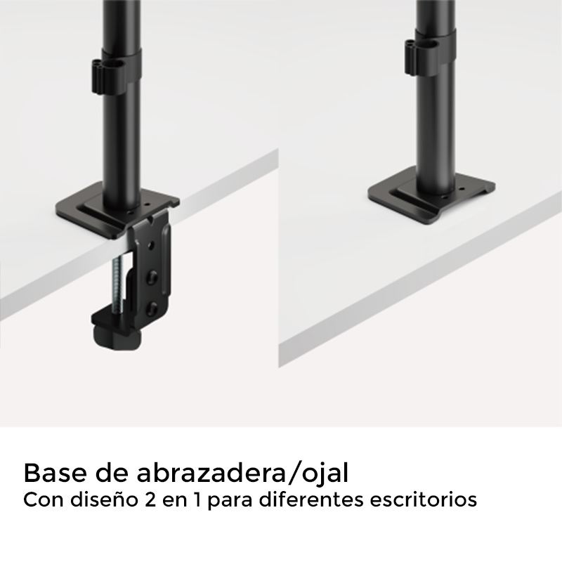 SOPORTE DE MESA 2 MONITORES 17"-32" CROMAD - CR1240-5
