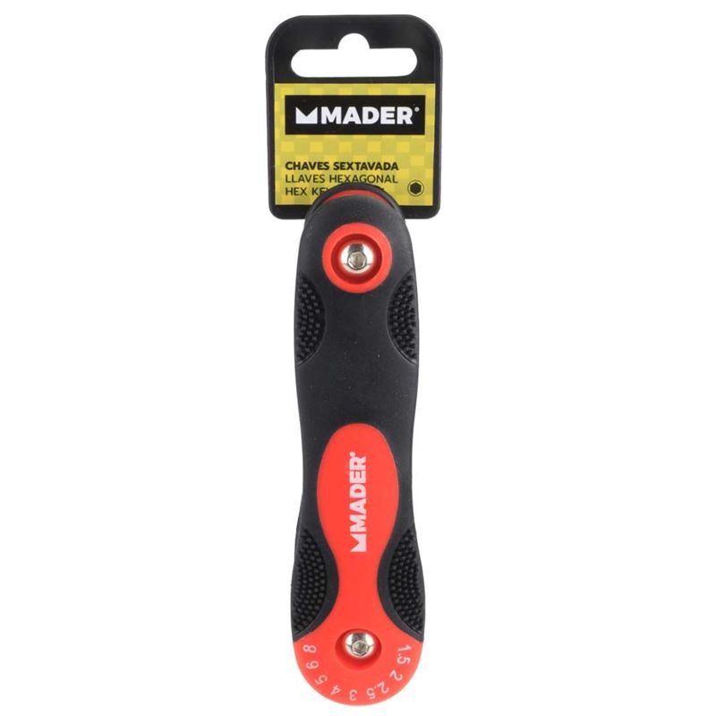 JUEGO 8 LLAVES HEXAGONALES CON BOLA MADER - 61162-1