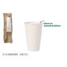 SET 10 VASO BLANCO CARTON 330CC ALGON - BA01054076857