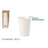 SET 20 VASO BLANCO CARTON 220CC ALGON - BA01054076853