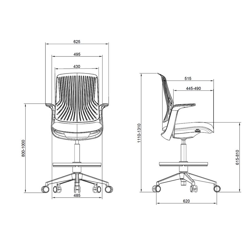 SILLA OFICINA ELEVARE PRO CROMAD - CR1214-5