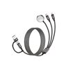 CABLE USB-A/C 3 EN 1 2X USB-C Y CARGADOR MAGENTICO PARA SMARTWATCH CX040 XO - XOCX040BK