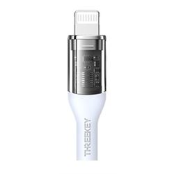 CABLE USB TIPO C A LIGHTNING 1M 27W THREEKEY AZUL - TKNB05LGBL
