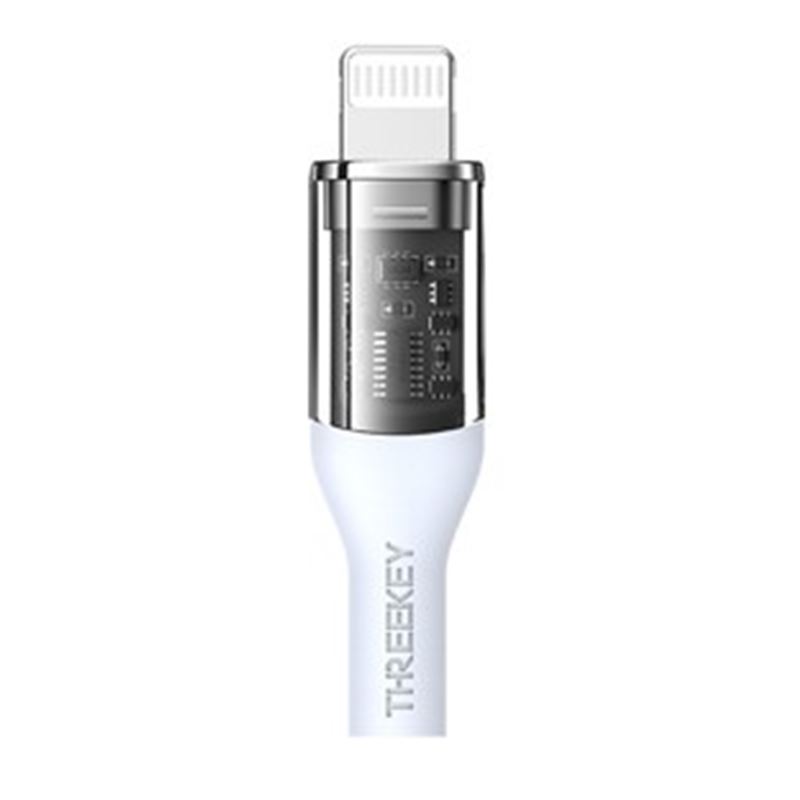CABLE USB TIPO C A LIGHTNING 1M 27W THREEKEY AZUL - TKNB05LGBL