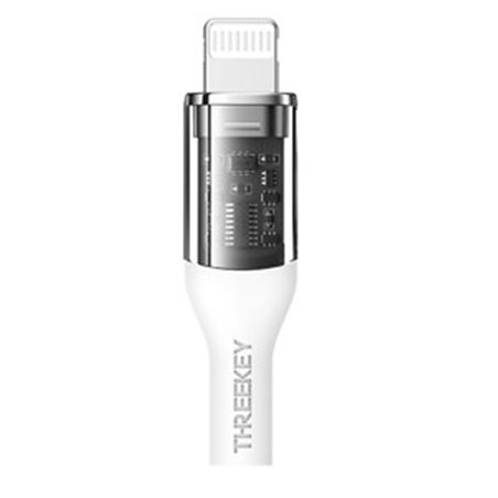 CABLE USB TIPO C A LIGHTNING 1M 27W THREEKEY BLANCO - TKNB05LGWH
