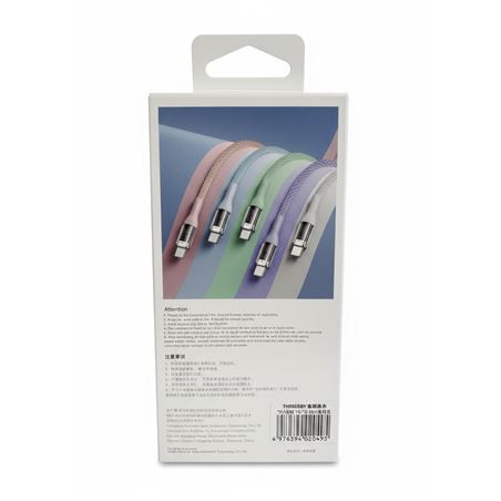 CABLE TIPO C A TIPO C 1 METRO 60W THREEKEY BLANCO - TKNB05TCWH-1