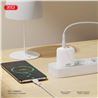 CARGADOR CARGA RAPIDA 30W USB-A /USB-C L151 + CABLE LIGHTNING BLANCO XO - XOL151LG-1