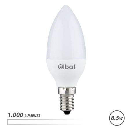 BOMBILLA LED C37 | 8.5W | 1000LM | E14 | LUZ BLANCA | ELBAT - EB0597