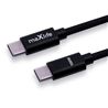 CABLE TRENZADO TIPO C A TIPO C 100W 1M NEGRO MAXLIFE - OEM0101470-1