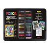 MALETA METALICA CON 20 MARCADORES CON TINTA BASE AGUA COLORES SURTIDOS - 182634820