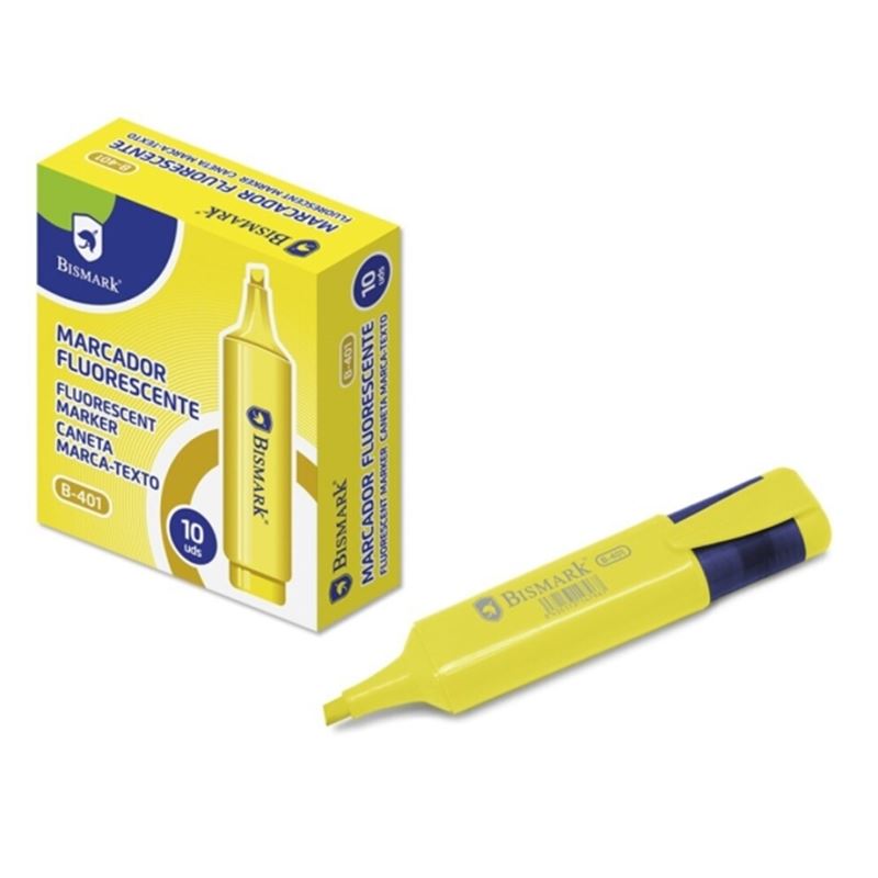 MARCADOR FLUERESCENTE AMARILLO PUNTA BISELADA BISMARK - 314796