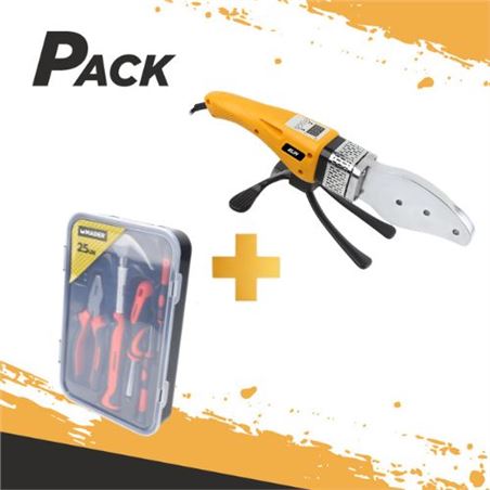 PACK MAQUINA SOLAR TUBERIA PPR 1000W + JUEGO HERRAMIENTAS 25PCS - PACK200-1