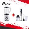PACK BATIDORA DE VASO 1300W + BATIDORA DE MANO CON ACCESORIOS MUVIP - PACK197-1