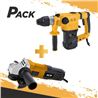 RADIAL 115MM 600W + MARTILLO SDS-PLUS 1500W 6.5 JULIOS BLIM - PACK208