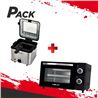 FREIDORA 1.5 LITROS INOXIDABLE 1000W + HORNO 10 LITROS 650W INOX - PACK218