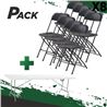 MESA DE RESINA PLEGABLE 240X74X74CM + 8 SILLAS RESINA PLEGABLE 80X50X45CM - PACK253