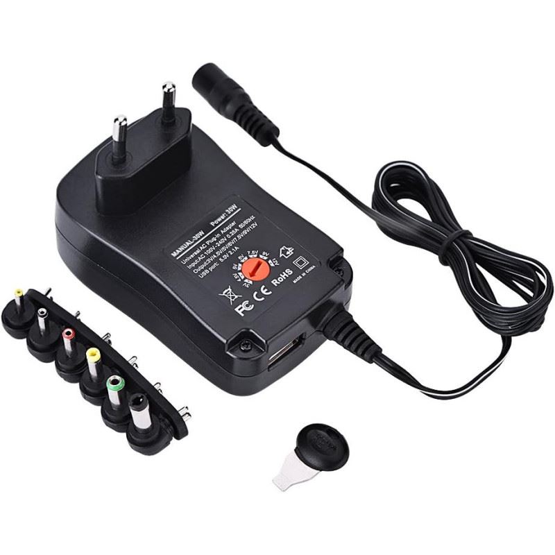 CARGADOR UNIVERSAL 3-12V 30W M2 - V8016-1