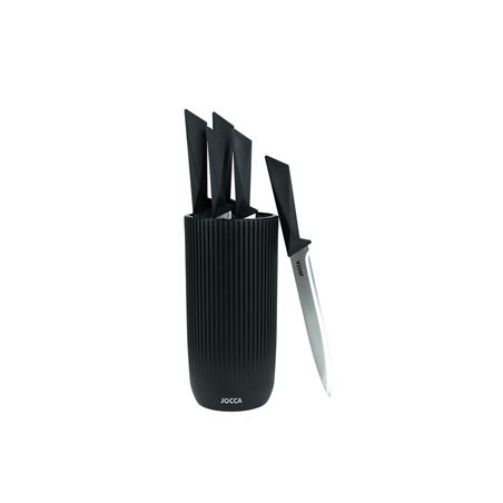 SET 5 CUCHILLOS ACERO INOXIDABLE + TACOMA NEGRO JOCCA - 2712