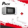 MICROONDAS 20L 700W CON GRILL Y DESCONGELACION + SOPORTE PARA MICROONDAS - PACK268