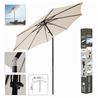 SOMBRILLA BEIGE PUSH UP 3M DIAMETRO X 2.35M ALTURA - 77665