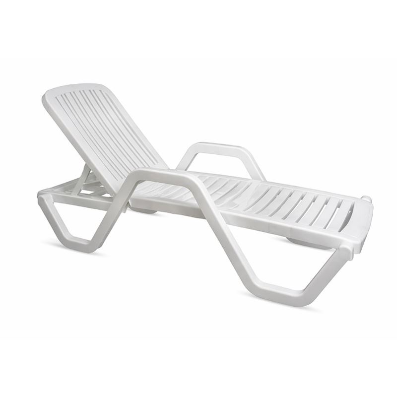 TUMBONA RELAXIA BLANCA 5 POSICIONES 65X186X50 - 15603F