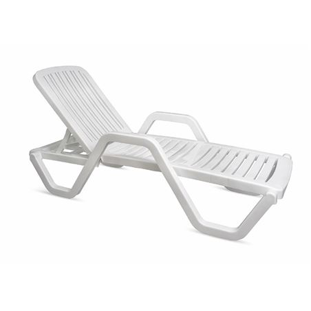 TUMBONA RELAXIA BLANCA 5 POSICIONES 65X186X50 - 15603F