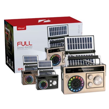 RADIO SOLAR - ALTAVOZ BT | USB | TF | LINEIN | FM | AM | SW | RGB GENX - KTF-2155
