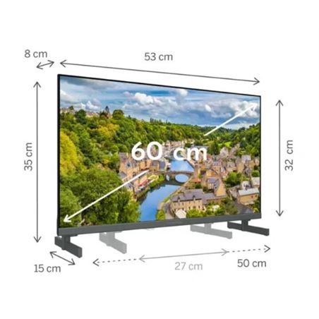 TELEVISOR BLANCO QLED HD 24" | WIFI | BLUETOOTH | SMART TV | 12V THOMSON - 24HQG3S15CW-1
