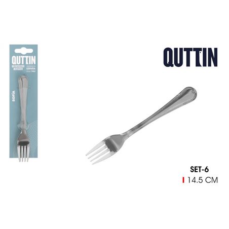 SET 6 TENEDORES POSTRE 1.5MM QUTTIN - QT1507F6466B