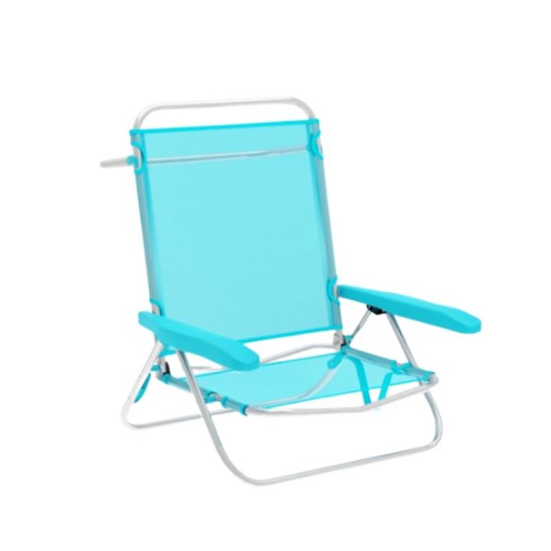 SILLA PLEGABLE 5 POSICIONES ALUMINIO AGUAMARINA 64X44X78CM - 10309