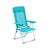 SILLA PLEGABLE 5 POSICIONES ALUMINIO C/COJIN AGUAMARINA 60X60X110CM - 10311