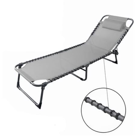 TUMBONA C/ COJIN ORISSA GRIS CLARO 189X58X30CM - 15940-1