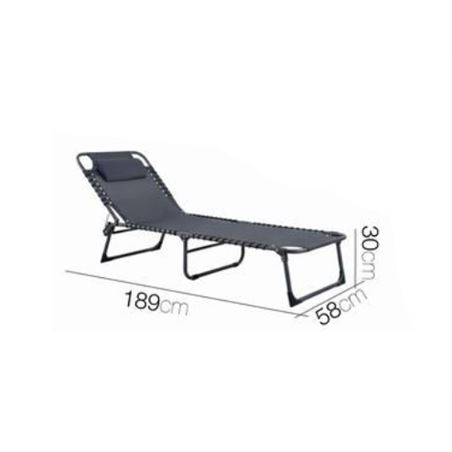 TUMBONA C/ COJIN ORISSA GRIS CLARO 189X58X30CM - 15940