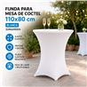 FUNDA PARA MESA DE COCTEL 110X80 BLANCA SUNGARDEN - SG0213-2