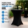 FUNDA PARA MESA DE COCTEL 110X80 NEGRA SUNGARDEN - SG0214-2