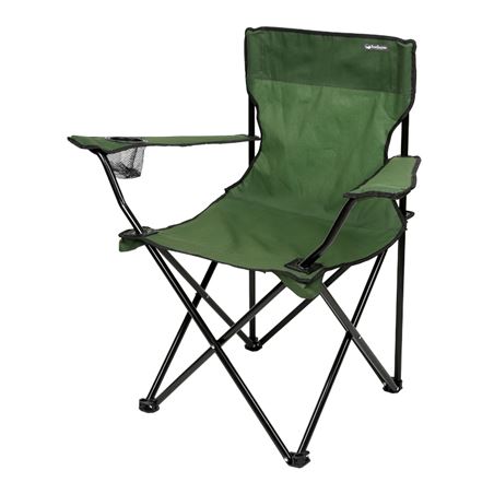 SILLA PLEGABLE DE CAMPING CON POSAVASOS VERDE SUNGARDEN - SG0211-1