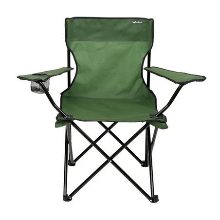 SILLA PLEGABLE DE CAMPING CON POSAVASOS VERDE SUNGARDEN - SG0211-3