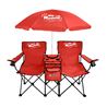 SILLA DOBLE PLEGABLE DE CAMPING CON NEVERA Y SOMBRILLA SUNGARDEN - SG0212