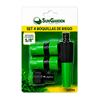 SET 4PCS BOQUILLA DE RIEGO + ADAPTADORES PARA MANGUERA 5/8" SUNGARDEN - SG0198-4
