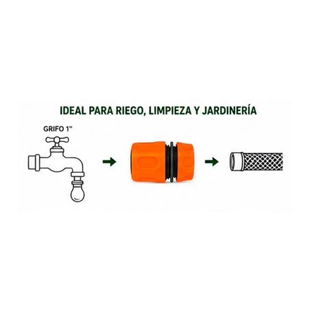 CONECTOR RAPIDO ALTO CAUDAL PARA MANGUERA 1" SUNGARDEN - SG0204-3