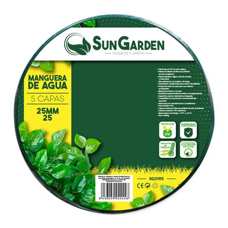 MANGUERA AGUA 5 CAPAS 25MM 25METROS SUNGARDEN - SG0195