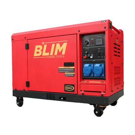 GENERADOR INSONORIZADO TRIFÁSICO GASOIL 6500W BLIM - BL0465-1