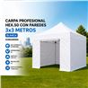 CARPA PROFESIONAL HEX.50 CON PAREDES 3X3 METROS BLANCA SUNGARDEN - SG0220-2