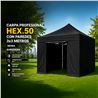 CARPA PROFESIONAL HEX.50 CON PAREDES 3X3 METROS NEGRA SUNGARDEN - SG0221-2