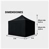 CARPA PROFESIONAL HEX.50 CON PAREDES 3X3 METROS NEGRA SUNGARDEN - SG0221-6