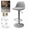 TABURETE BAR C/ RESPALDO GRIS 38.5X39.5X83CM - 41047