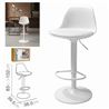 TABURETE BAR C/ RESPALDO BLANCO 38.5X39.5X83CM - 41046