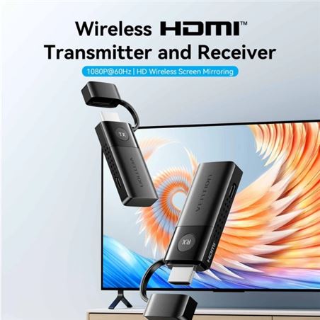 TRANSMISOR Y RECEPTOR HDMI INALAMBRICO FULL HD 50METROS ADKB0 VENTION - ADKB0-1