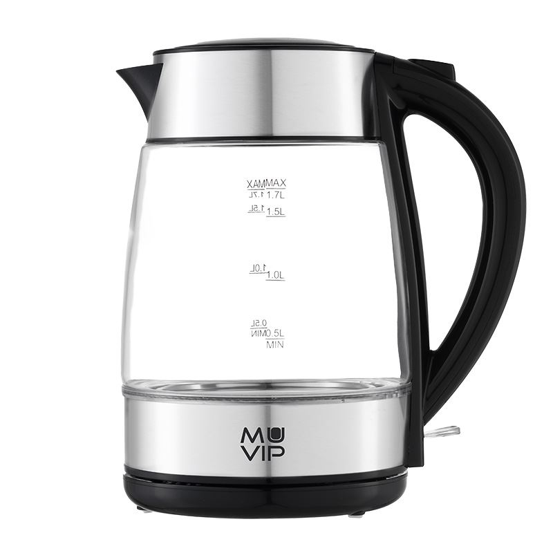 HERVIDOR DE AGUA CRISTAL INOX 1.7 LITROS 2200W MUVIP - MV0687