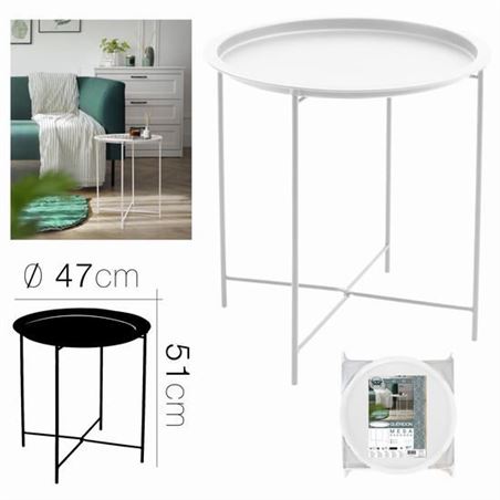 MESA DE METAL BLANCA 47X51CM - 10282
